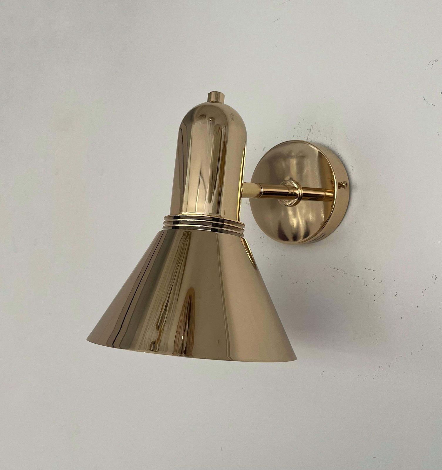 Mid Century Articulated Gold Metal Wall Sconce By Estiluz, Barcelona, 1970s photo furniture