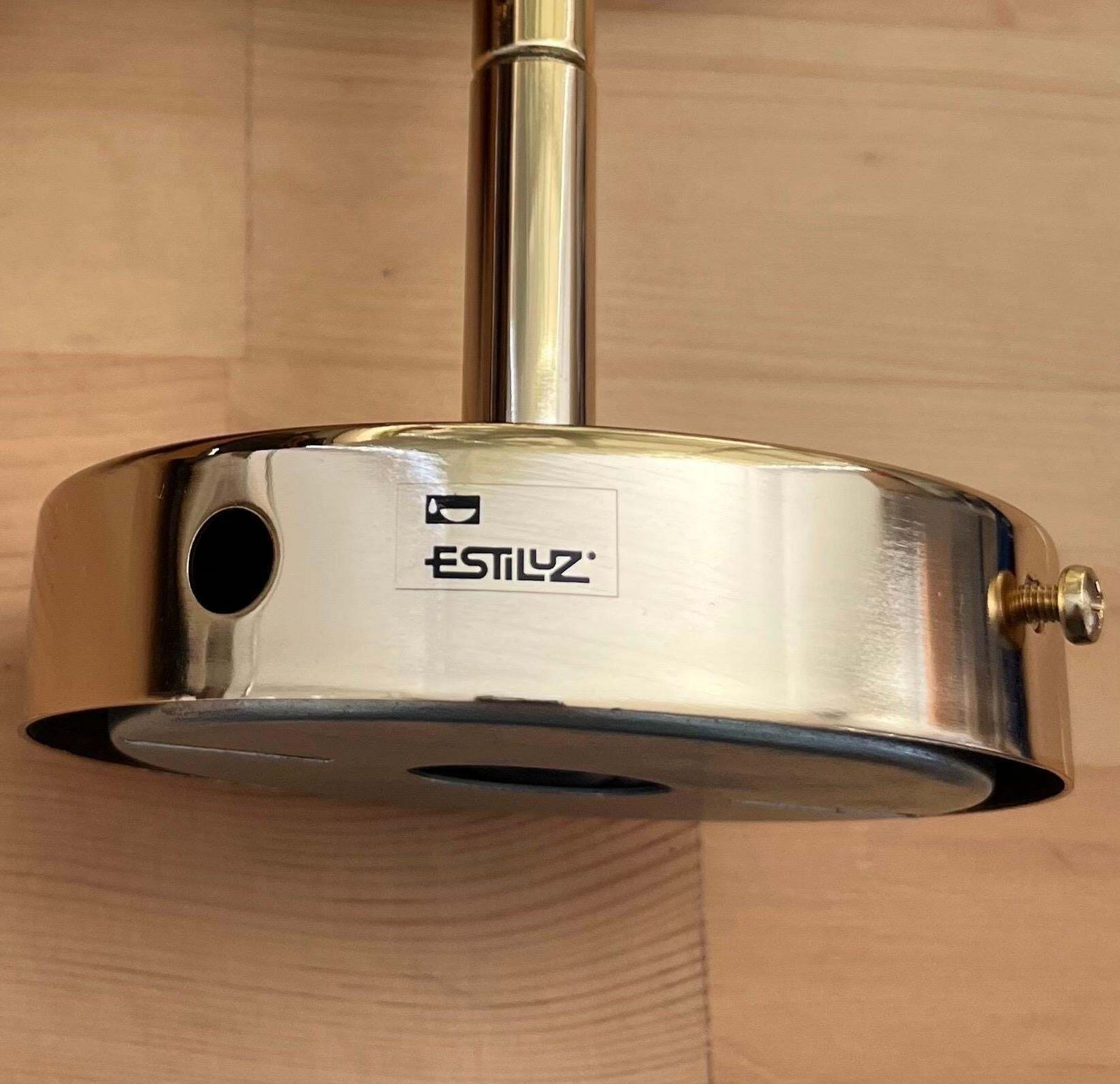 photo for sale Mid Century Articulated Gold Metal Wall Sconce By Estiluz, Barcelona, 1970s