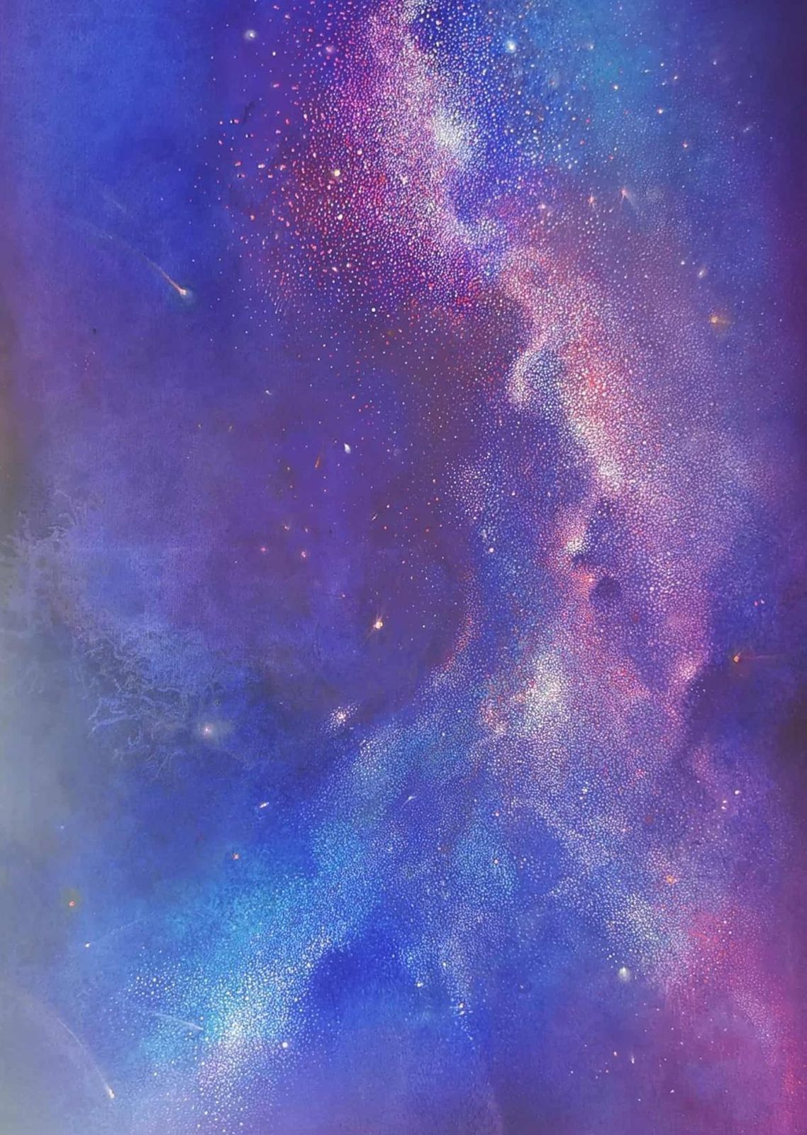 Barbara Hubertnight Of Falling Stars 3. Contemporary Oil Landscape Painting, Polish Artist2025