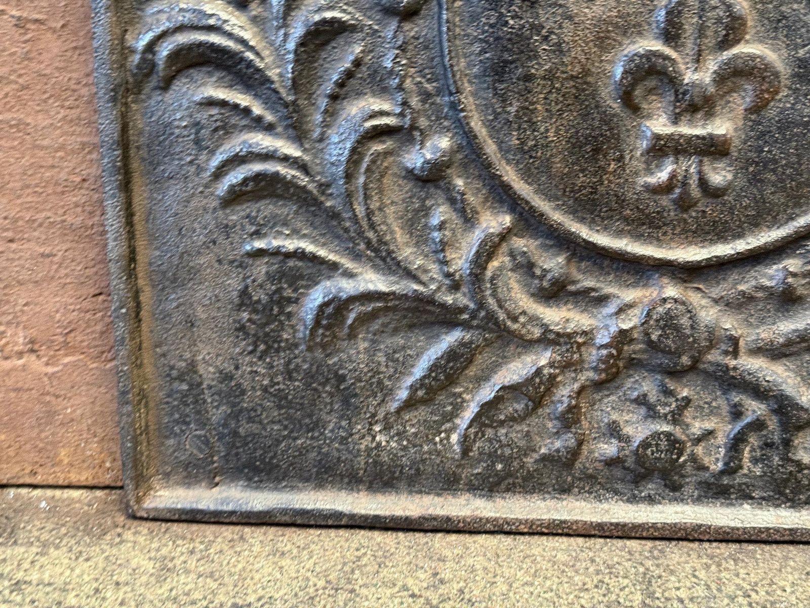 French Louis XV Style 'Arms Of France' Fireback / Backsplash photo buy