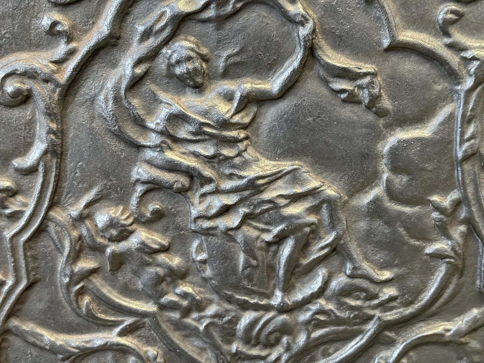 photo furniture French 'Amphitrite' Fireback / Backsplash, 20th Century, Louis XV Style