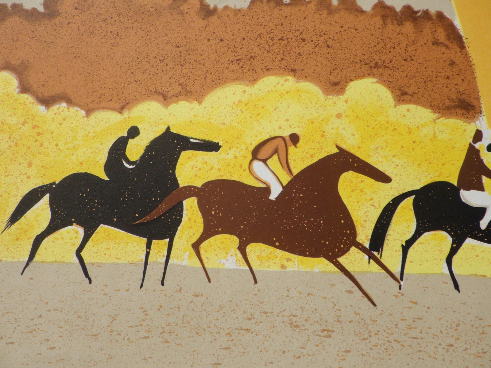 Serge Lassushorses : Horse Riding In Autumn   Original Lithograph, Handsigned & Ltd /2501982 photo vinterior