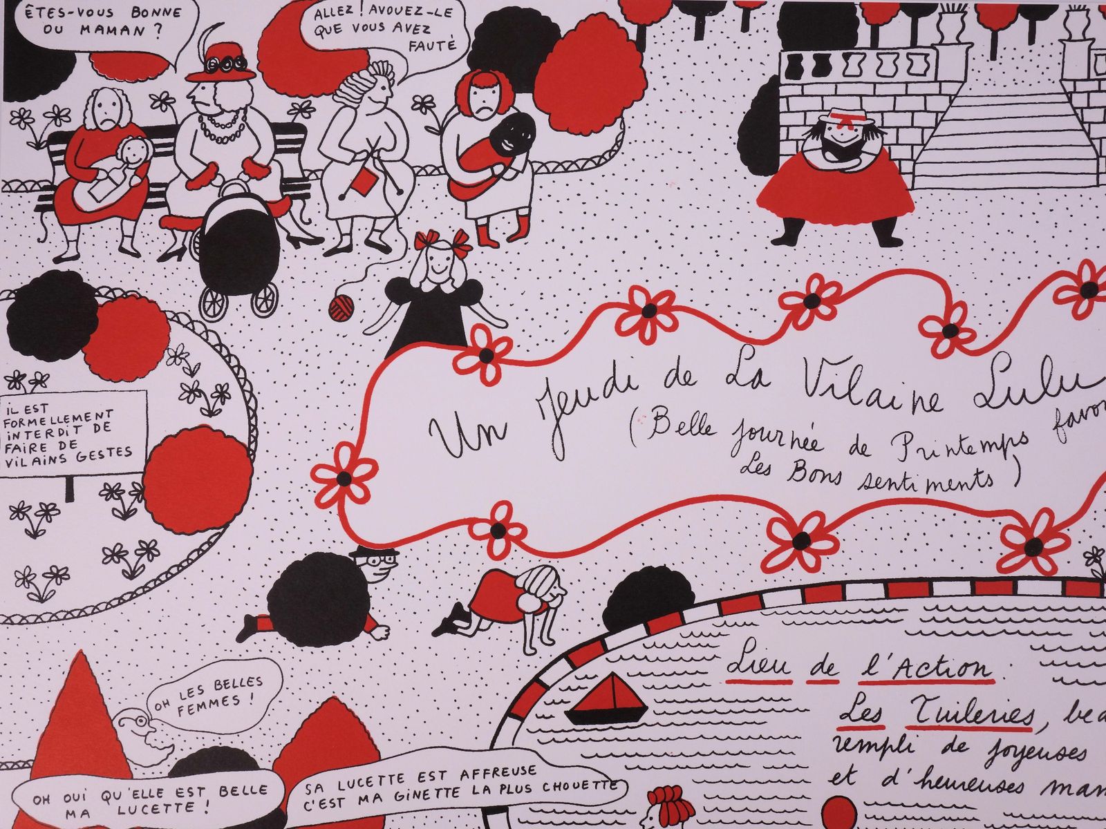 Yves Saint Laurentla Vilaine Lulu : Day Off In The Park   Lithograph1985 photo furniture