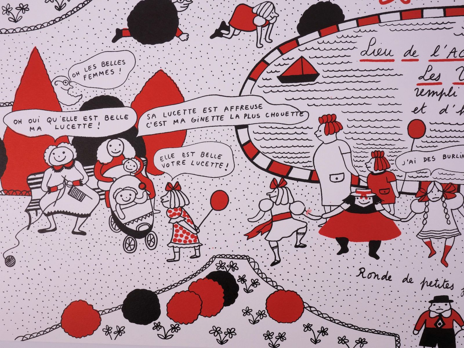 Yves Saint Laurentla Vilaine Lulu : Day Off In The Park   Lithograph1985 photo for sale