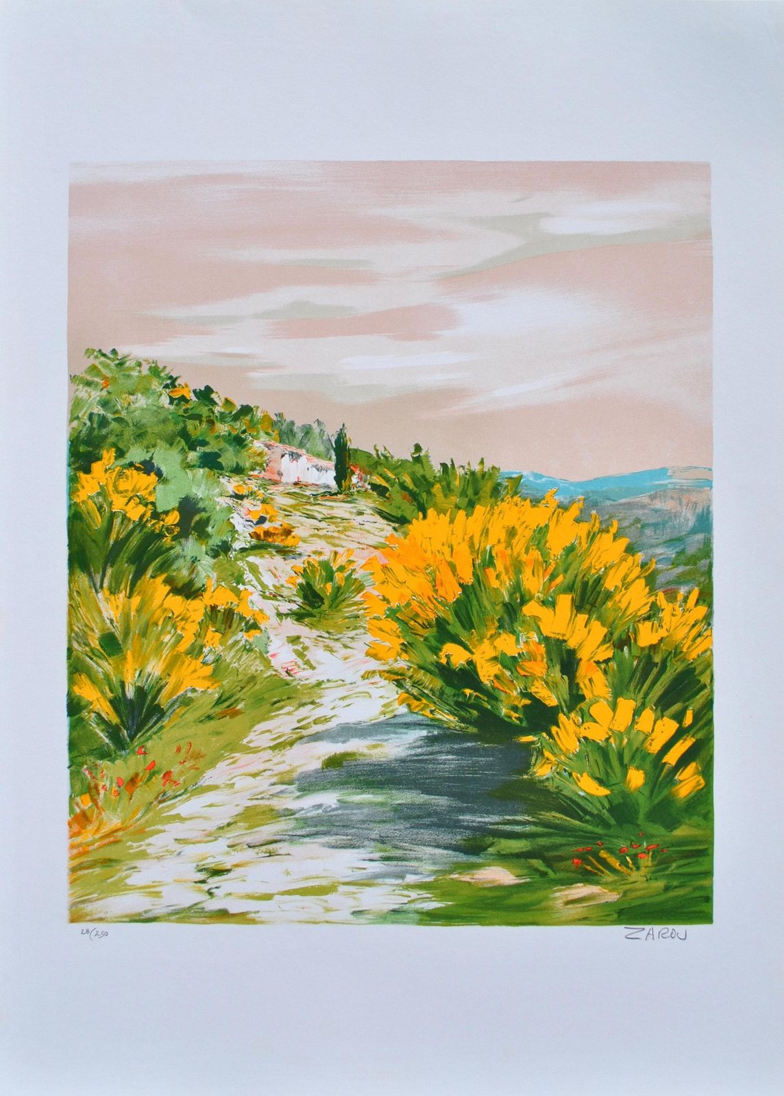 Victor Zarouthe Small Path In Provence   Original Lithograph, Handsigned & Ltd /1501982