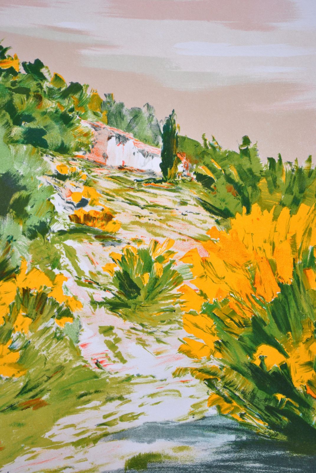 Victor Zarouthe Small Path In Provence   Original Lithograph, Handsigned & Ltd /1501982 photo vinterior