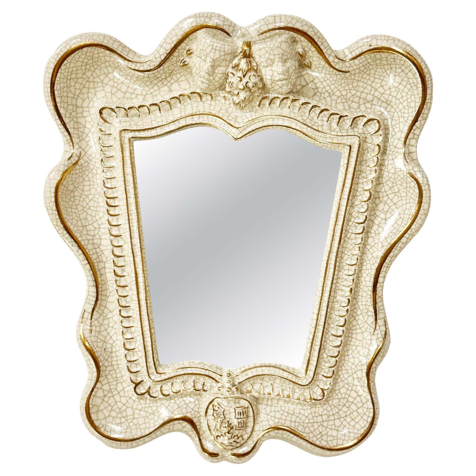 Rare Art Deco "Theater" Mirror By Gmundner Keramik