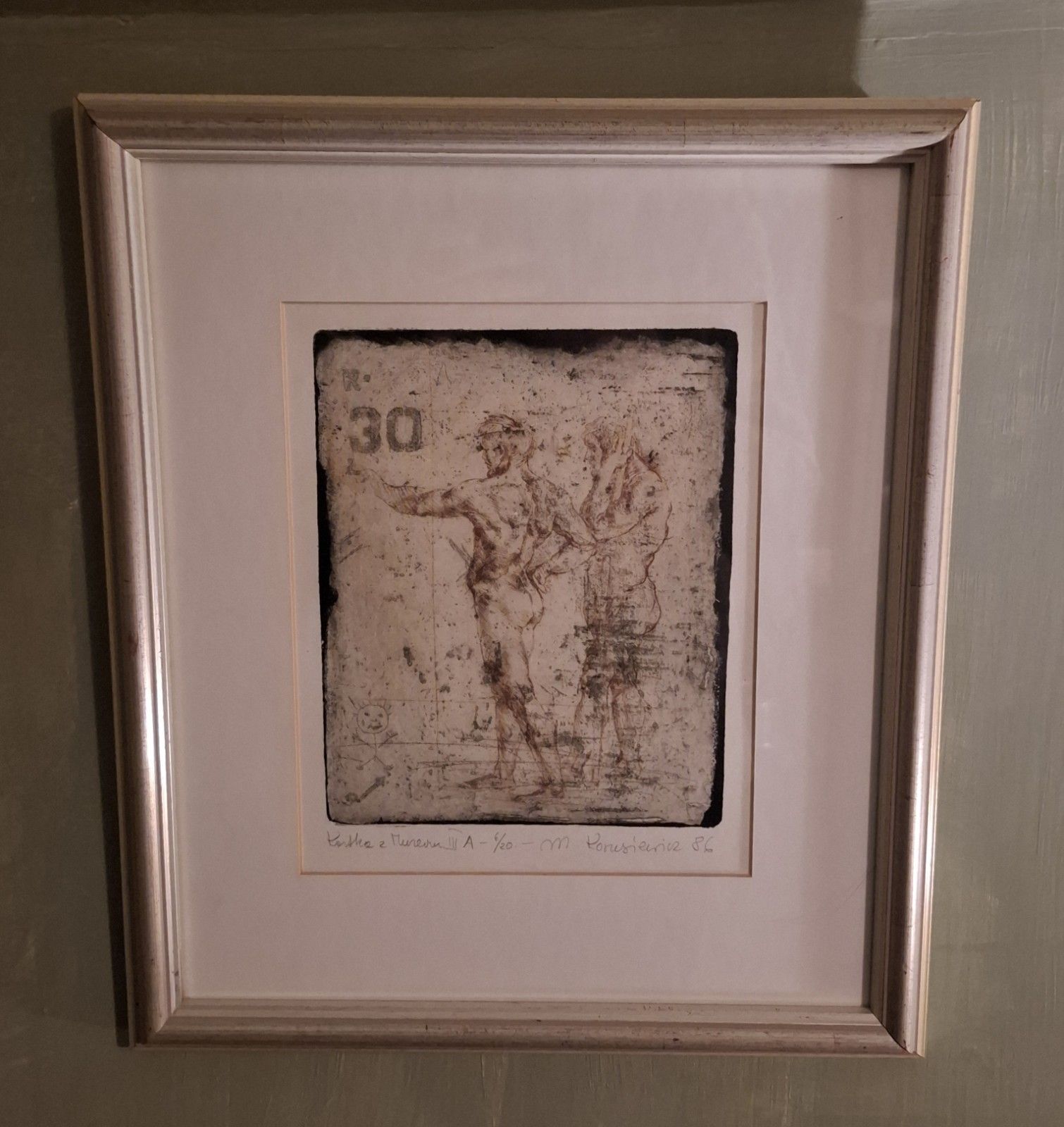 Contemporary Polish Limited Edition Etching Maria Korusiewicz Poland 6/20 photo furniture