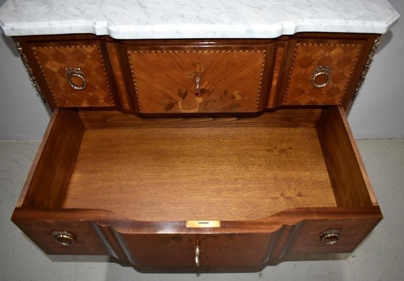 photo furniture Commode Louis XV Louis XVI Transition In 20th Century Marquetry