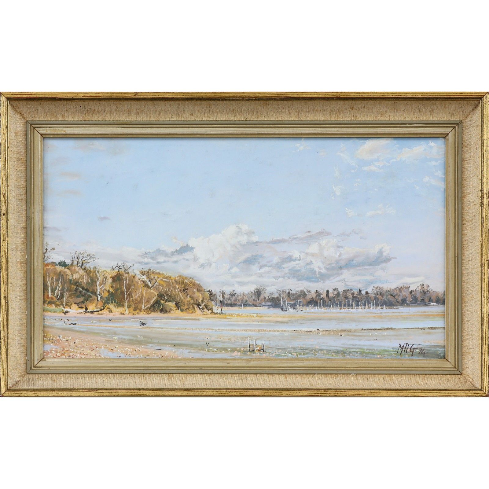 Pastel By Margaret Glass. Titled "Nacton Shores"