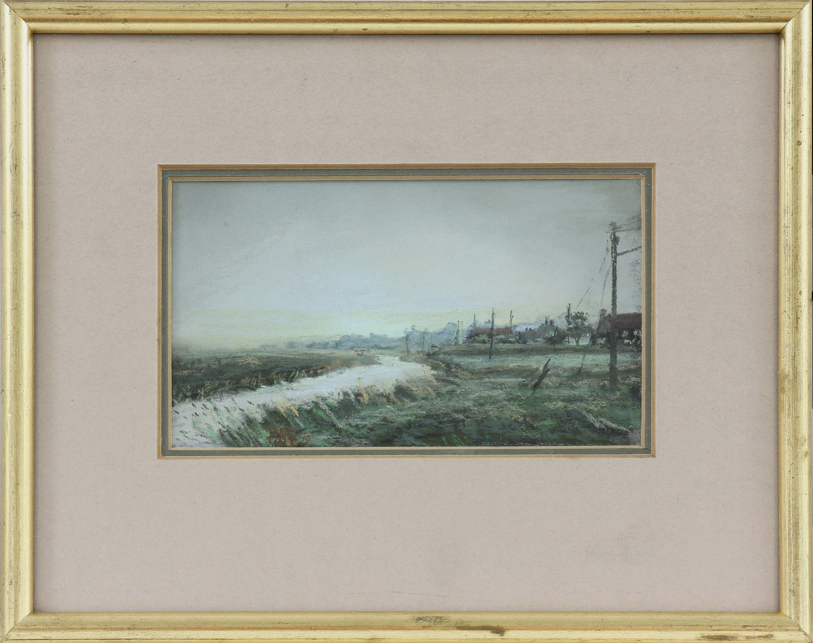 Pastel By Margaret Glass. Titled "The Coast Road, Towards Salthouse" photo Art
