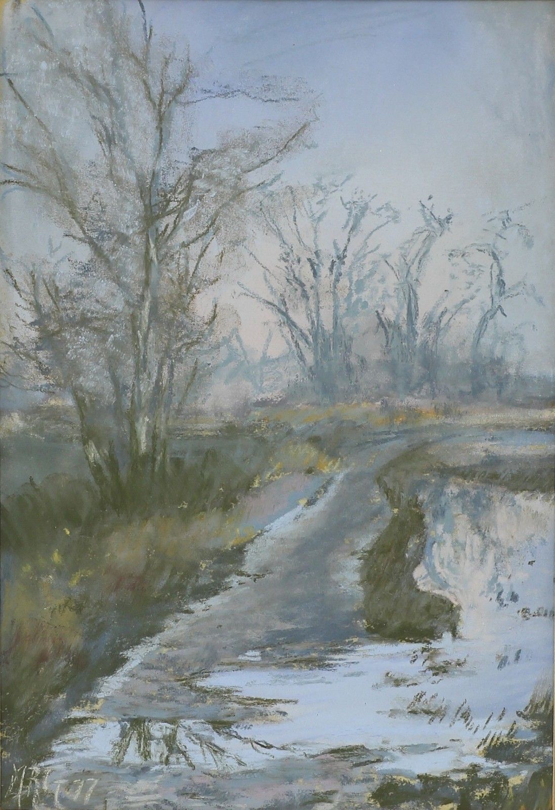 Pastel By Margaret Glass. Titled "The Pathway Iken" photo furniture