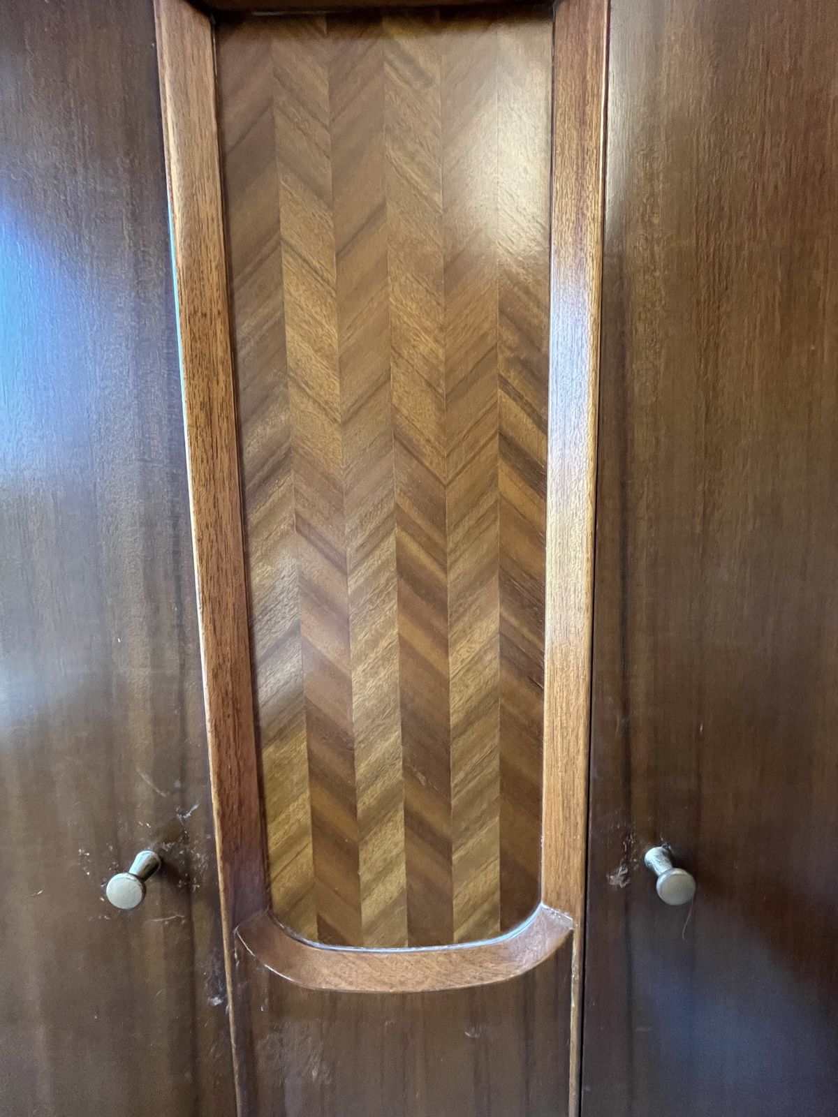 Uniflex Unit Bedroom Furniture: Set Of Two Mid Century Hardwood Wardrobes photo vinterior