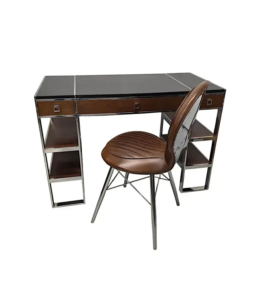 A Stunning Mid Century Design Leather Top Desk photo for sale