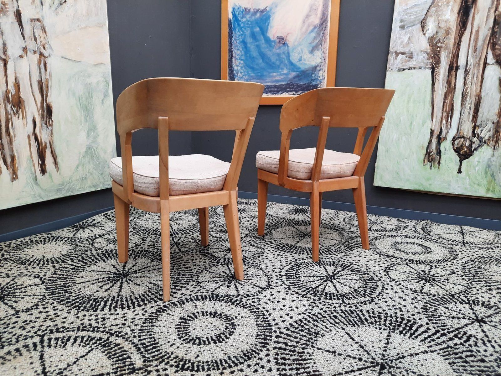 Anthroposophical K 1250 Chairs Made Of Birch Wood By Felix Kayser For Schiller Möbel, 1930s, Set Of 2 photo buy