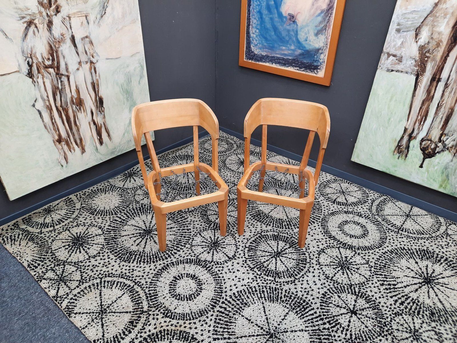 photo for sale Anthroposophical K 1250 Chairs Made Of Birch Wood By Felix Kayser For Schiller Möbel, 1930s, Set Of 2