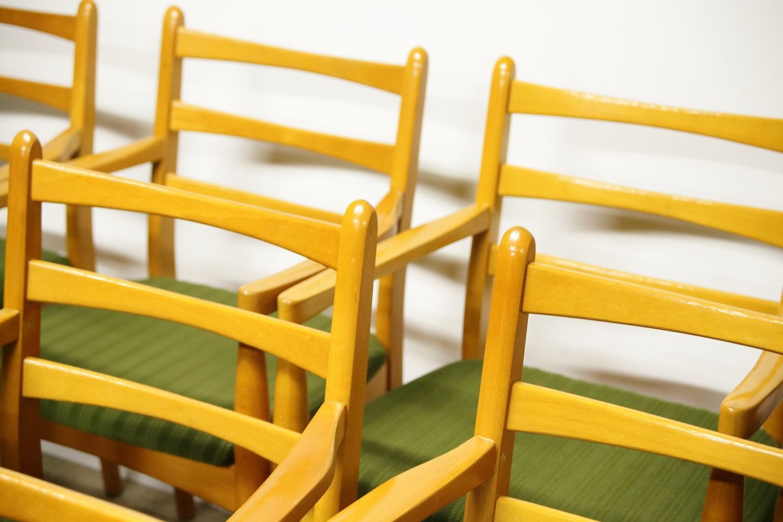 Mid Century Dining Armchairs, Former Czechoslovakia, 1970s, Set Of 10 photo for sale