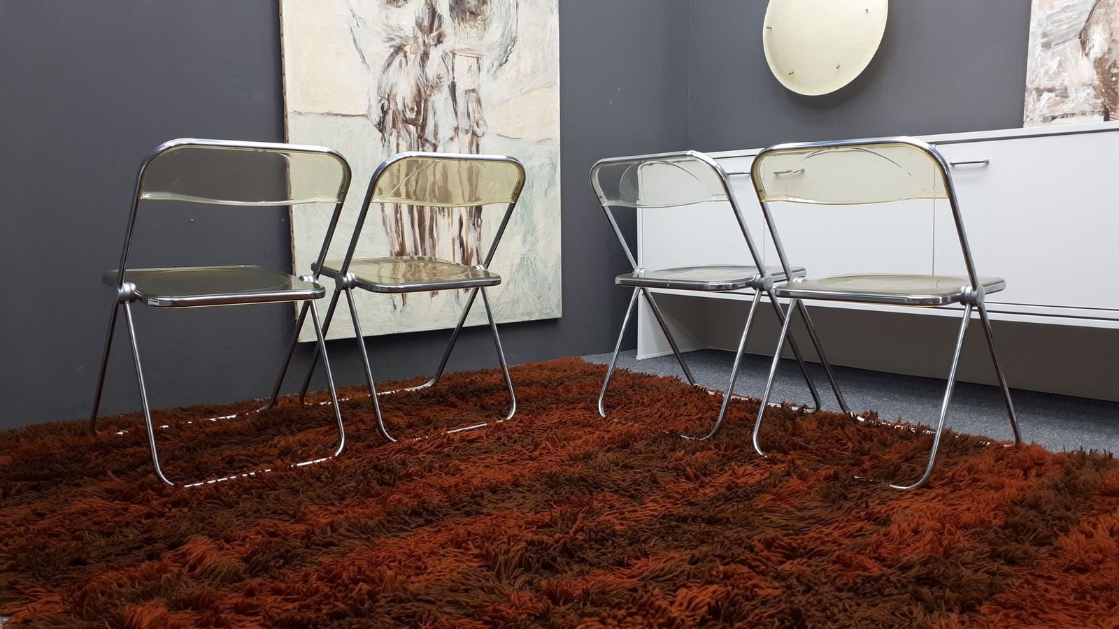 Space Age Plia Folding Chairs By Giancarlo Piretti For Castelli, 1960s, Set Of 4 photo Furniture