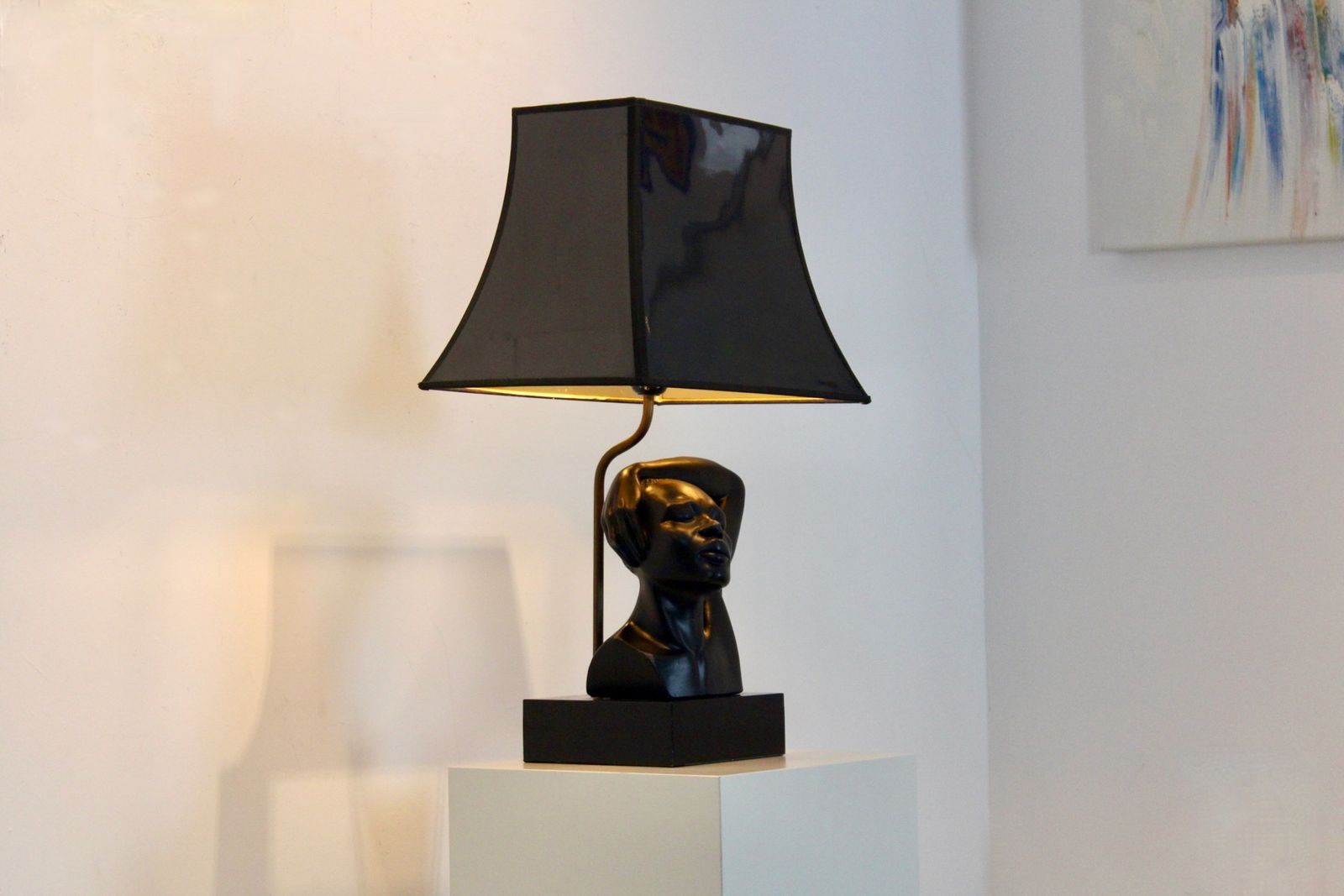 photo furniture Sculptural Art Deco–Style Table Lamp By Deknudt, Belgium