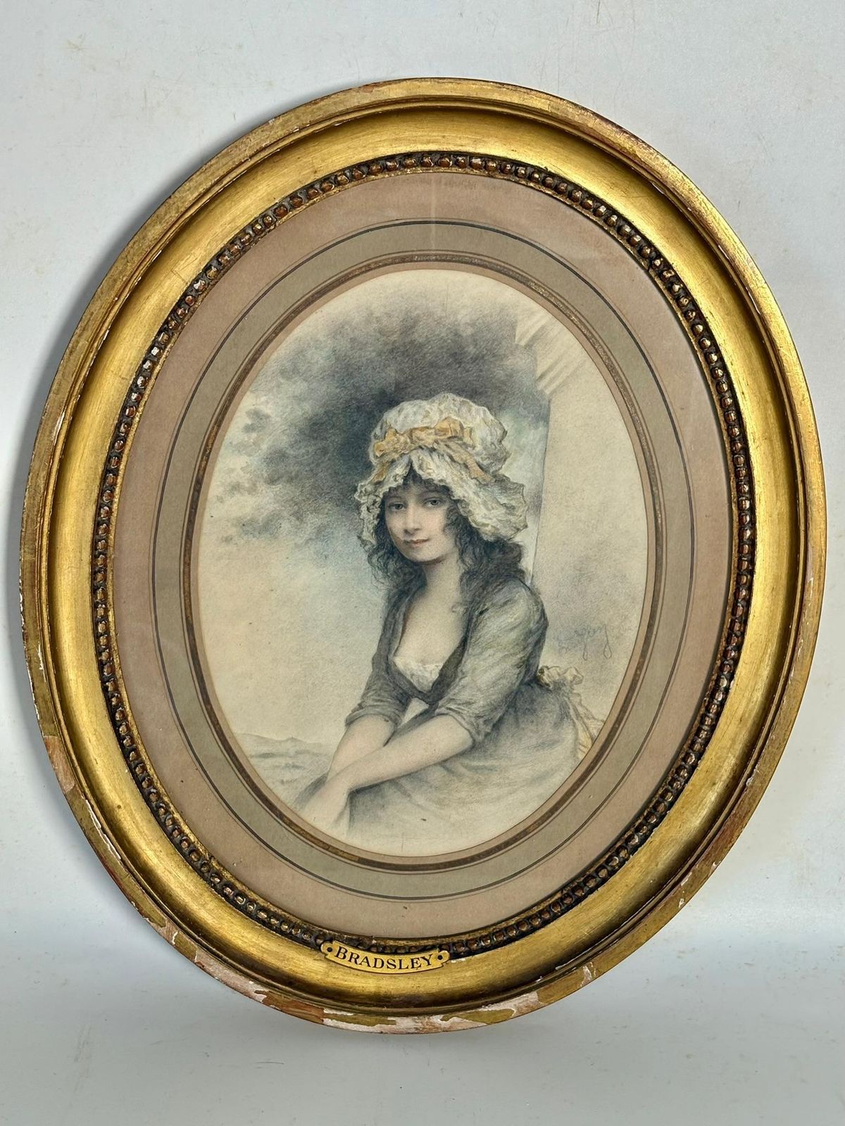Pencil Drawing Of A Little Girl, France, 19th photo furniture