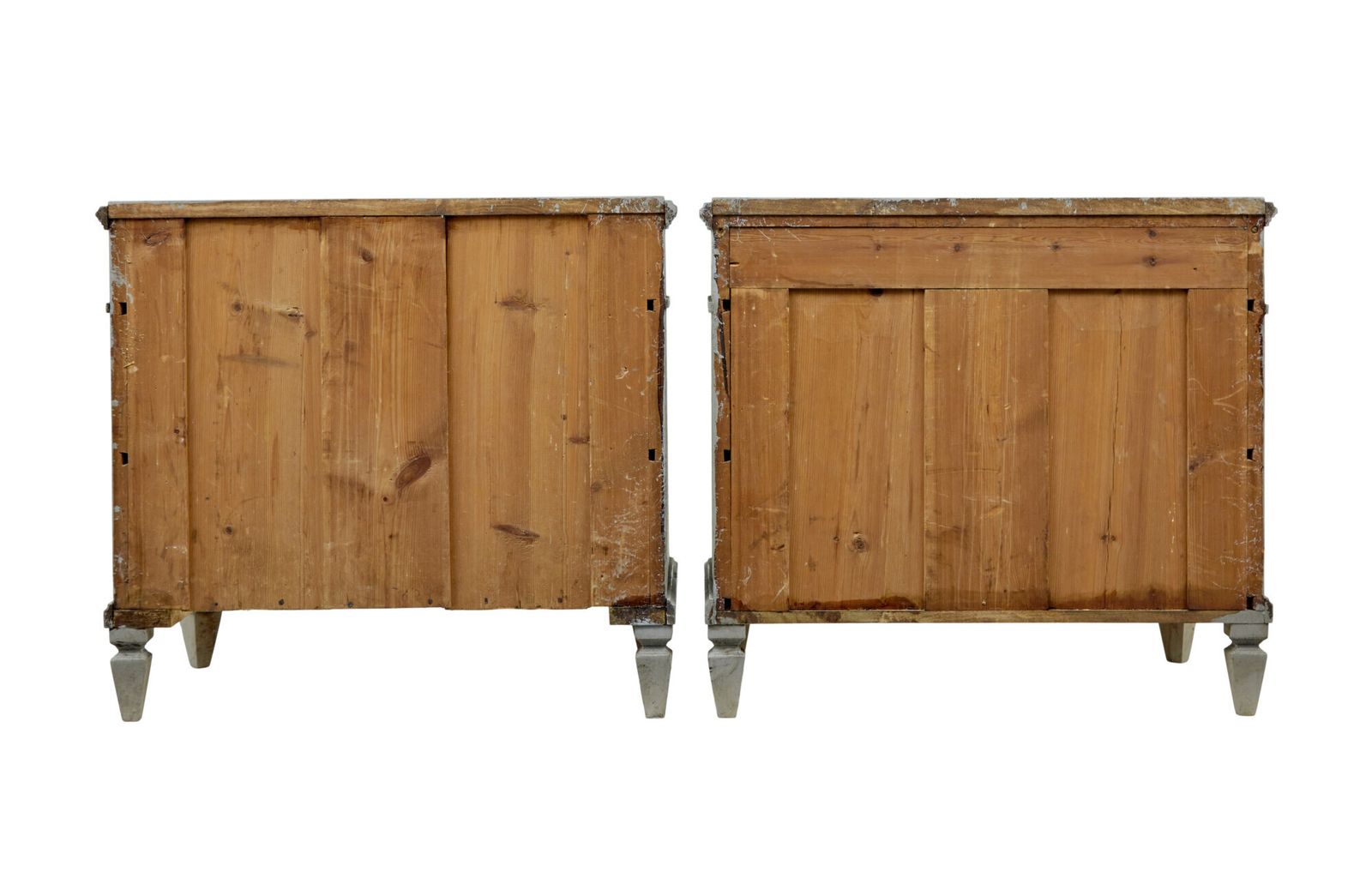 Pair Of 19th Century Painted Swedish Chest Of Drawers photo vintage