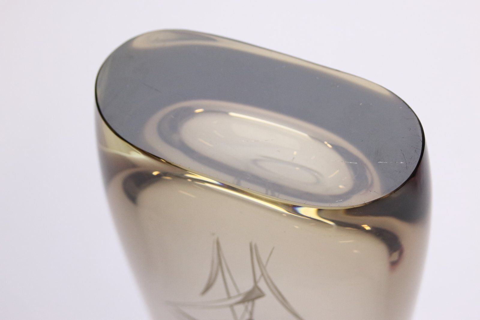 Engraved Glass Vase By Miloslav Klinger For Zbs Sklo Union, Czech, 1960s photo vintage