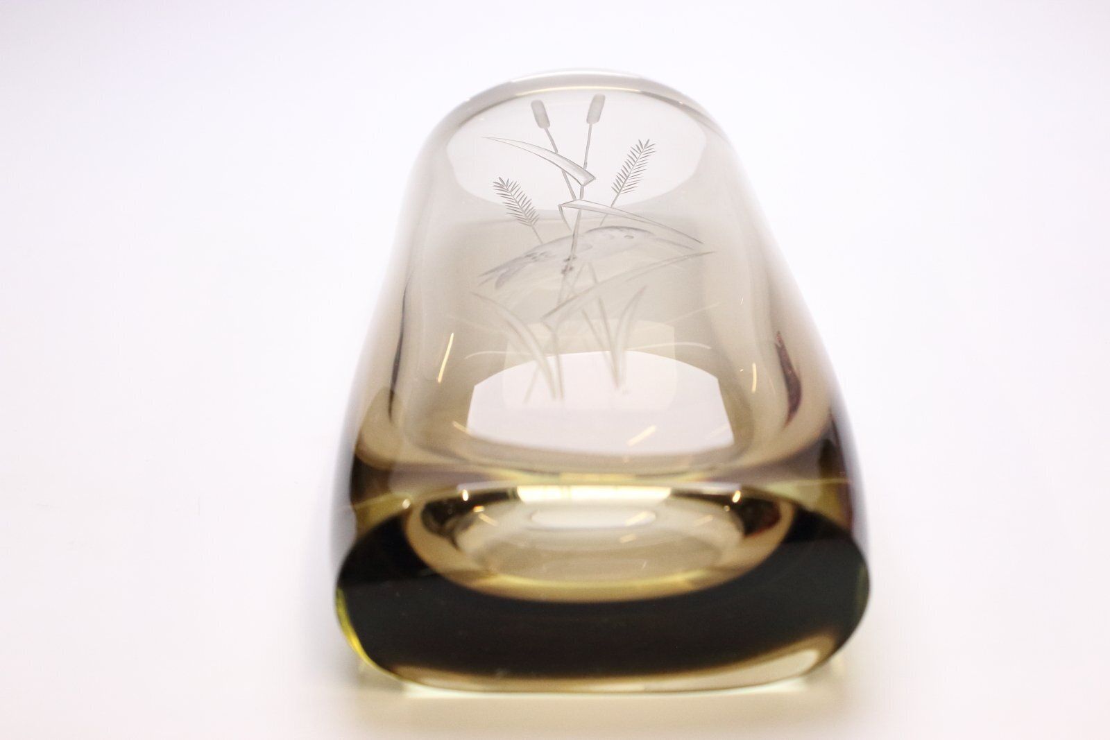 Home Decor Engraved Glass Vase By Miloslav Klinger For Zbs Sklo Union, Czech, 1960s photo