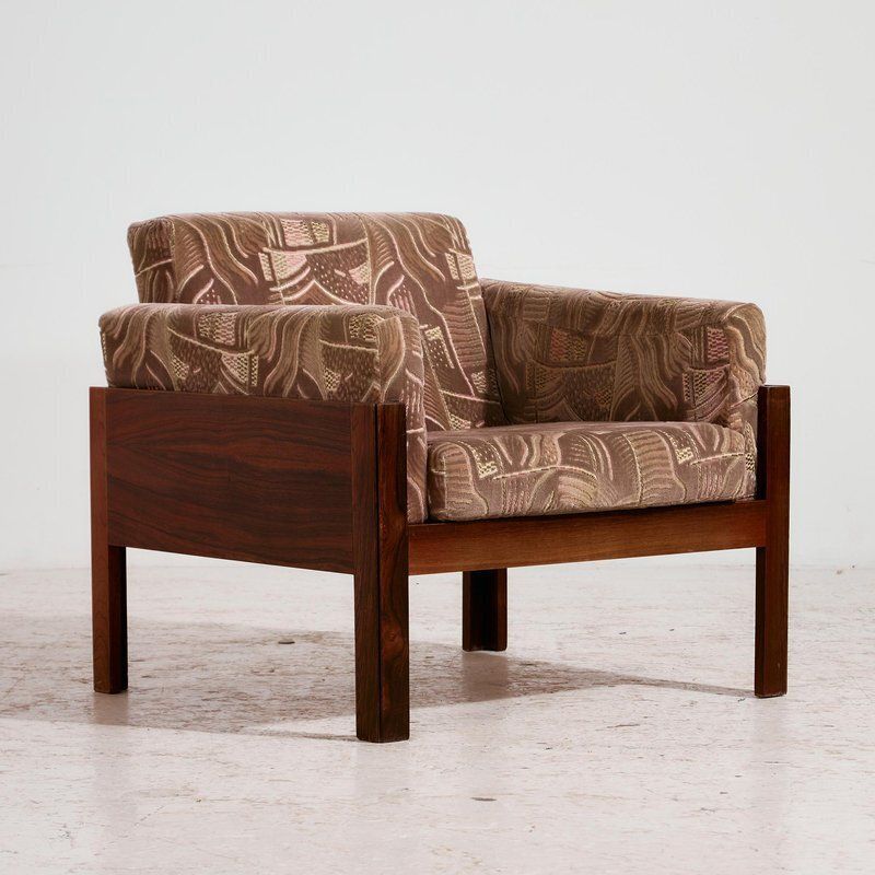 Lounge Chair In Rosewood, 1970s photo for sale