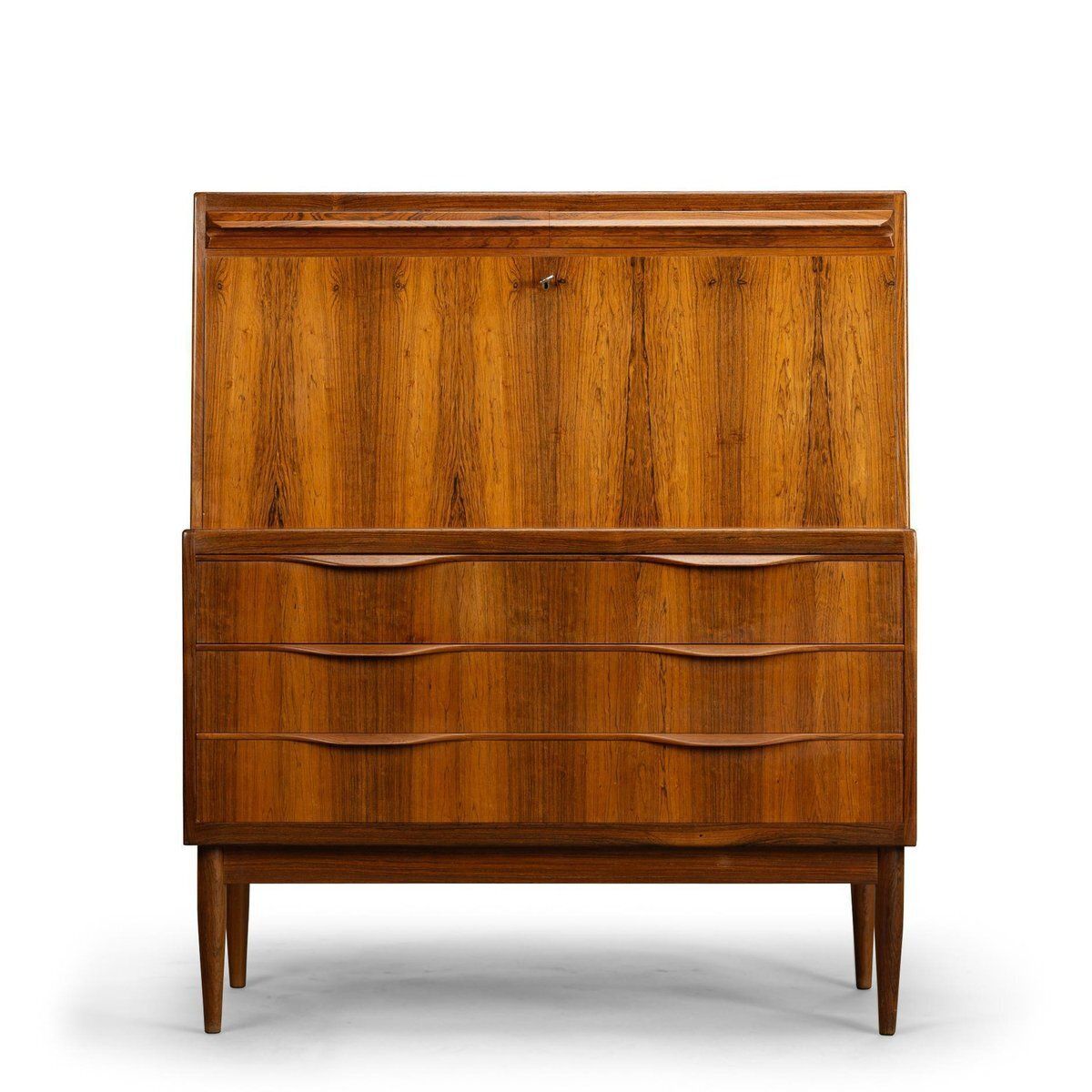 Rosewood Secretary Attributed To Erling Torvits For Klim Mobelfabrik, 1960s photo furniture