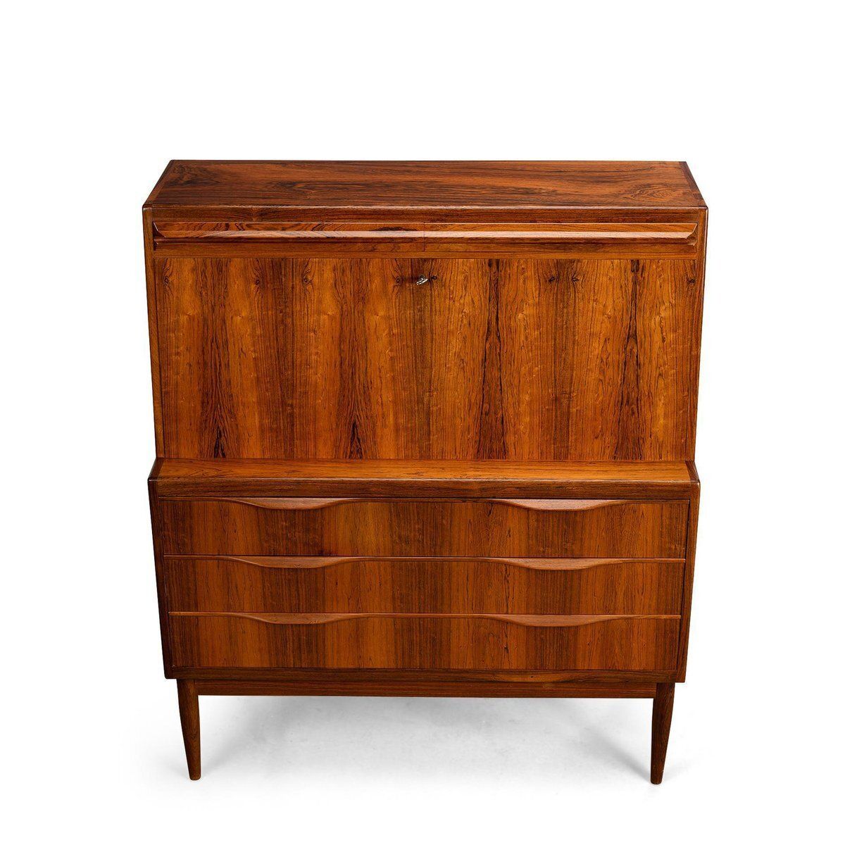 Rosewood Secretary Attributed To Erling Torvits For Klim Mobelfabrik, 1960s photo buy