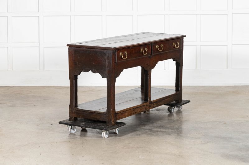 18thc English Oak Dresser Base photo furniture