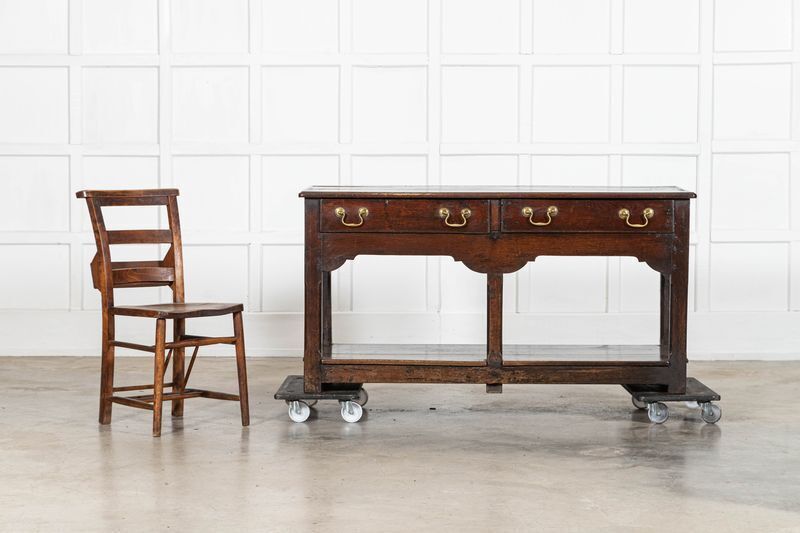 18thc English Oak Dresser Base photo for sale