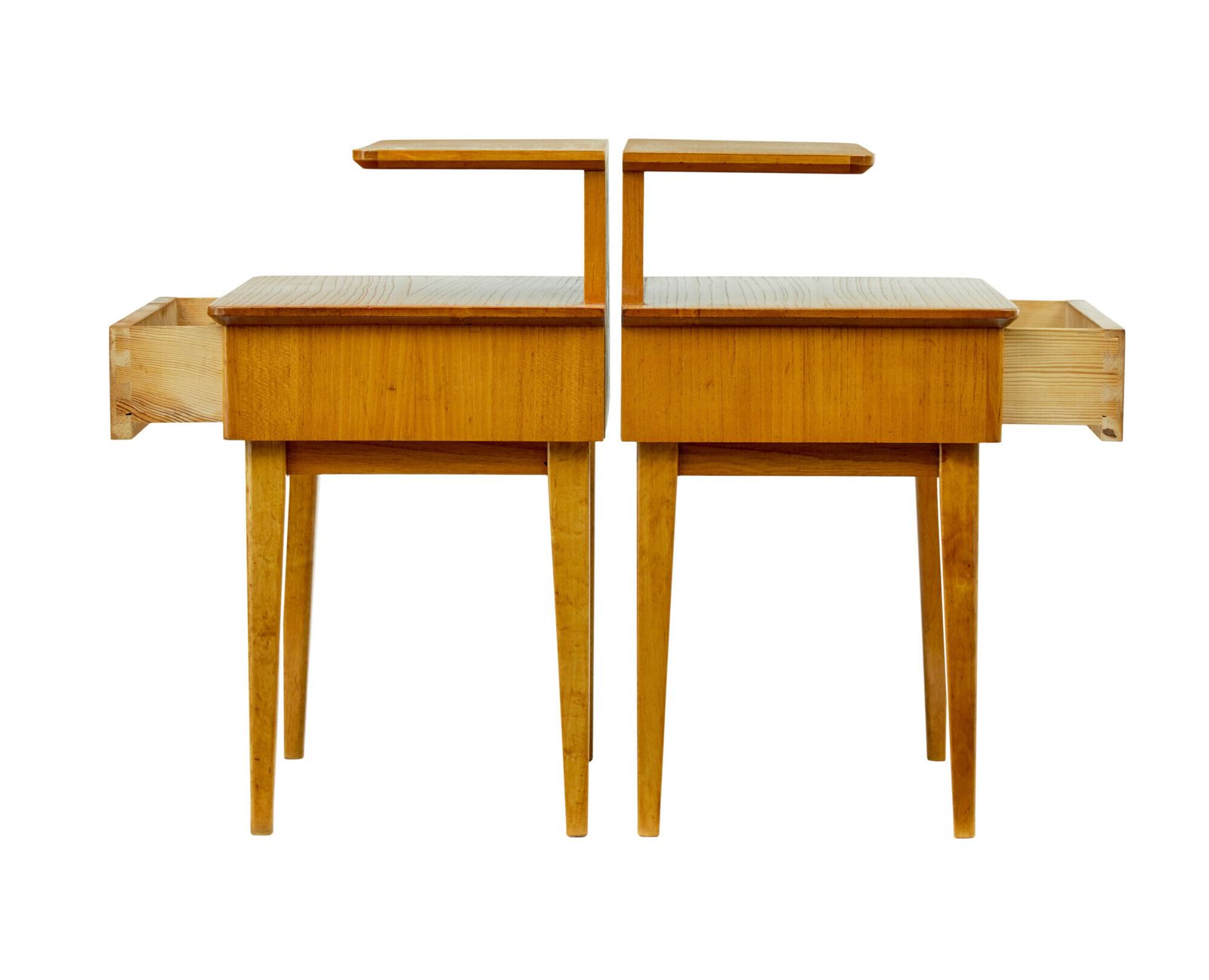 Mid Century Pair Of Scandinavian Elm Bedside Tables photo buy
