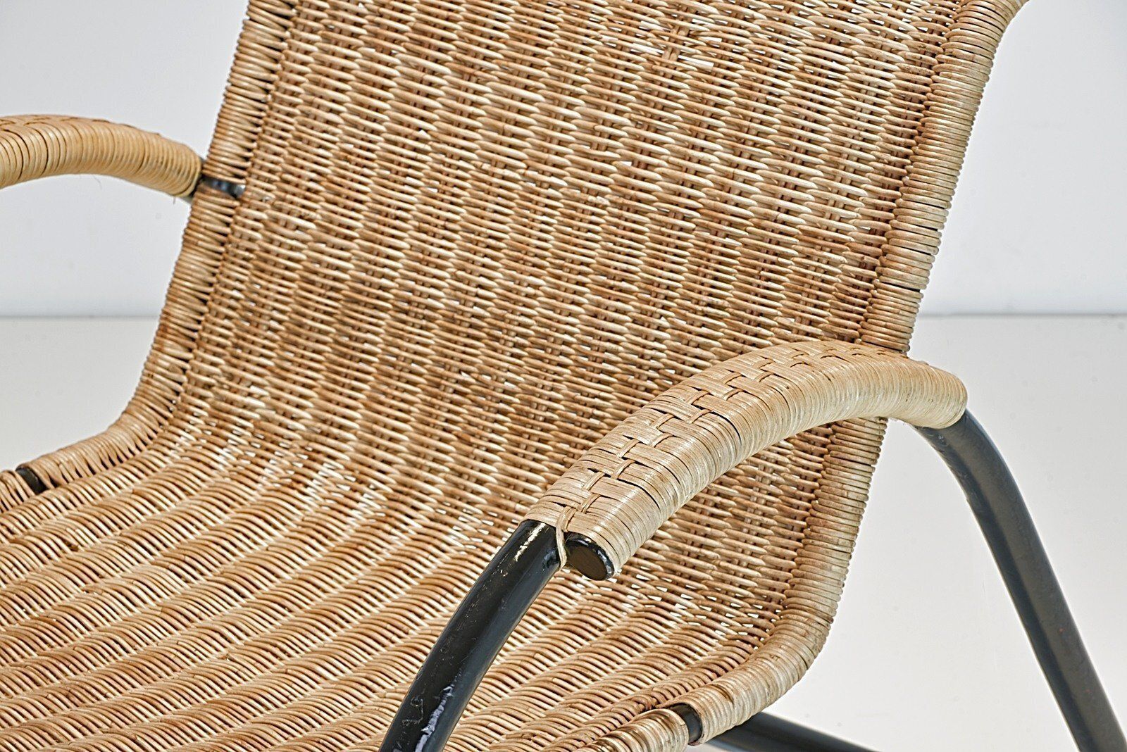 Home Decor Tubular And Rattan Steel Chair By Erich Dieckmann, Germany, 1930s photo