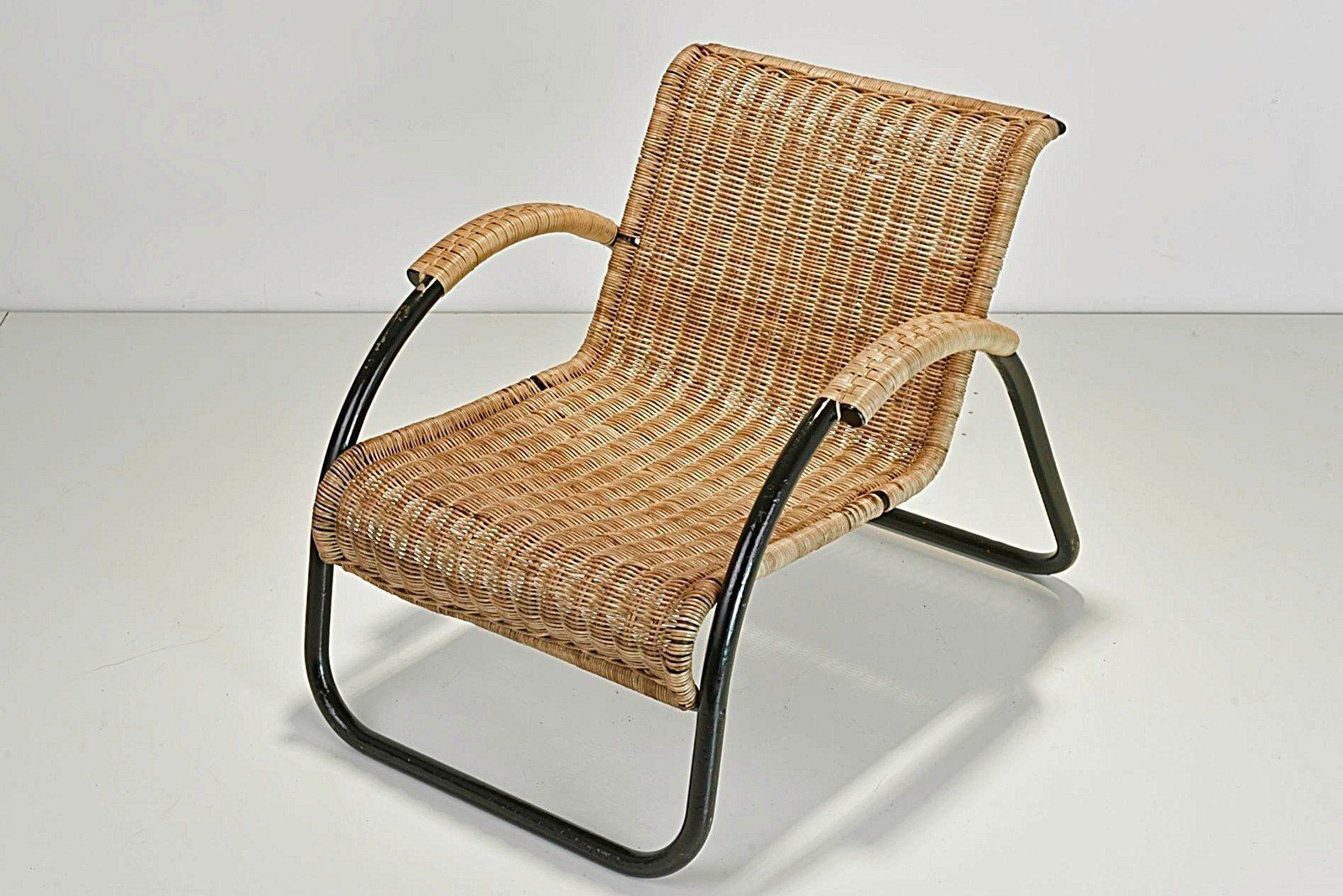 3156.0 Tubular And Rattan Steel Chair By Erich Dieckmann, Germany, 1930s photo