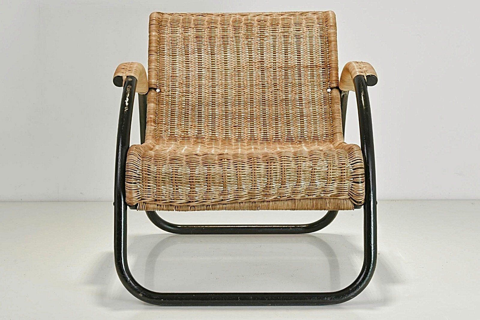photo vinterior Tubular And Rattan Steel Chair By Erich Dieckmann, Germany, 1930s