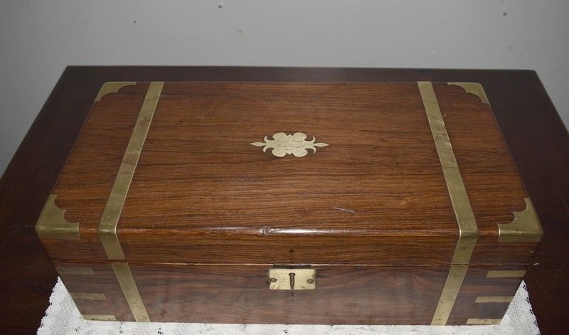 Box Writing Case Marine Rosewood 19th Century photo furniture