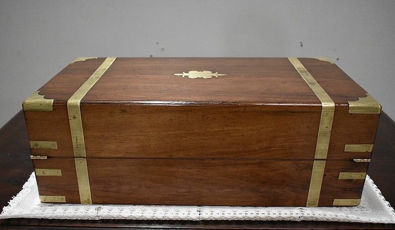 Box Writing Case Marine Rosewood 19th Century photo vinterior