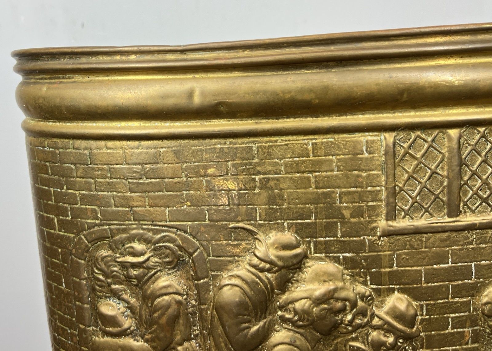 Umbrella Stand Vintage French Brass Carved Umbrella Stand Decorative Lot 4683 photo 299.0