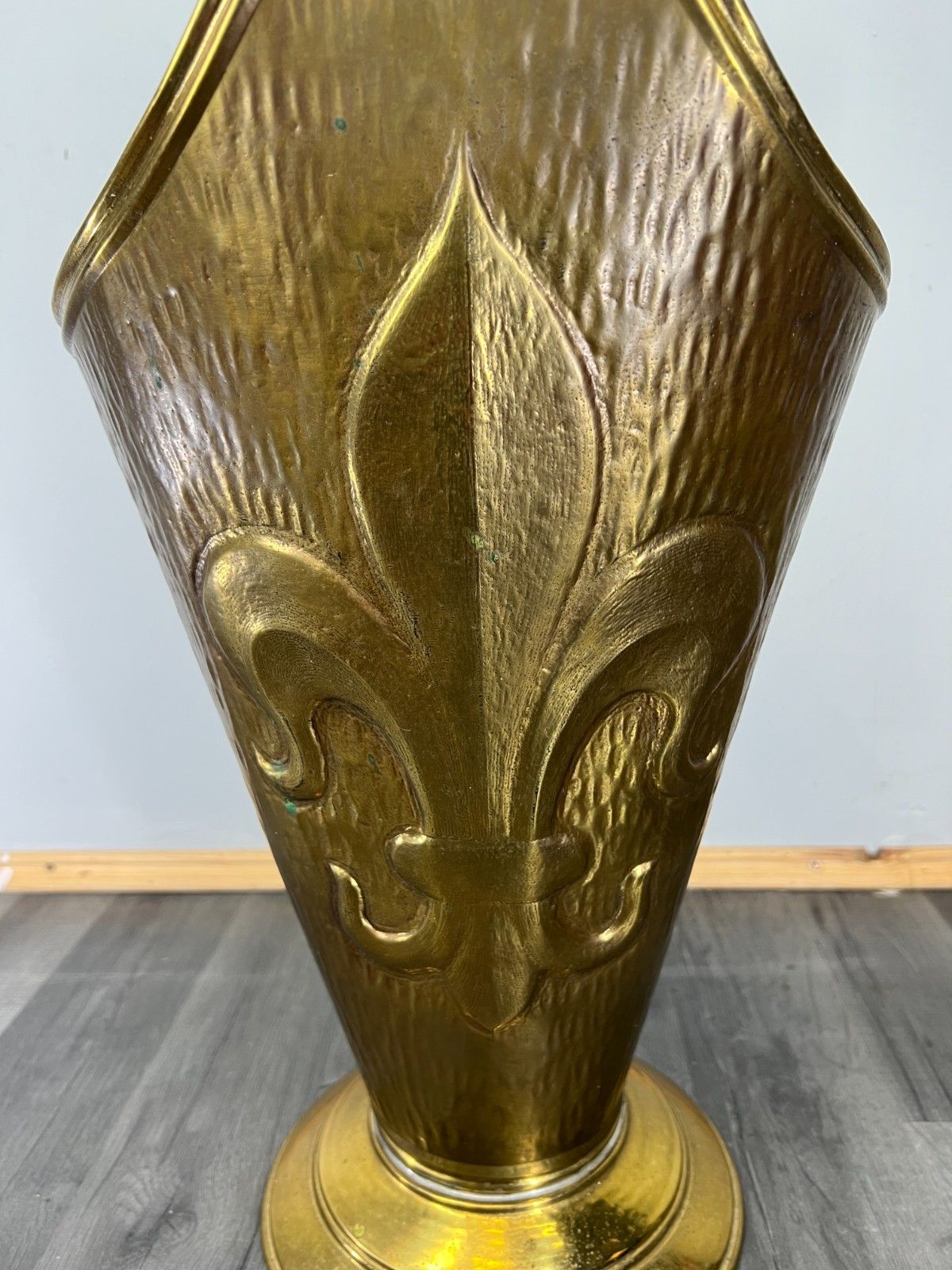 Umbrella Stand Vintage French Style Brass Carved Decorative Holder Lot 4684 photo Home Decor