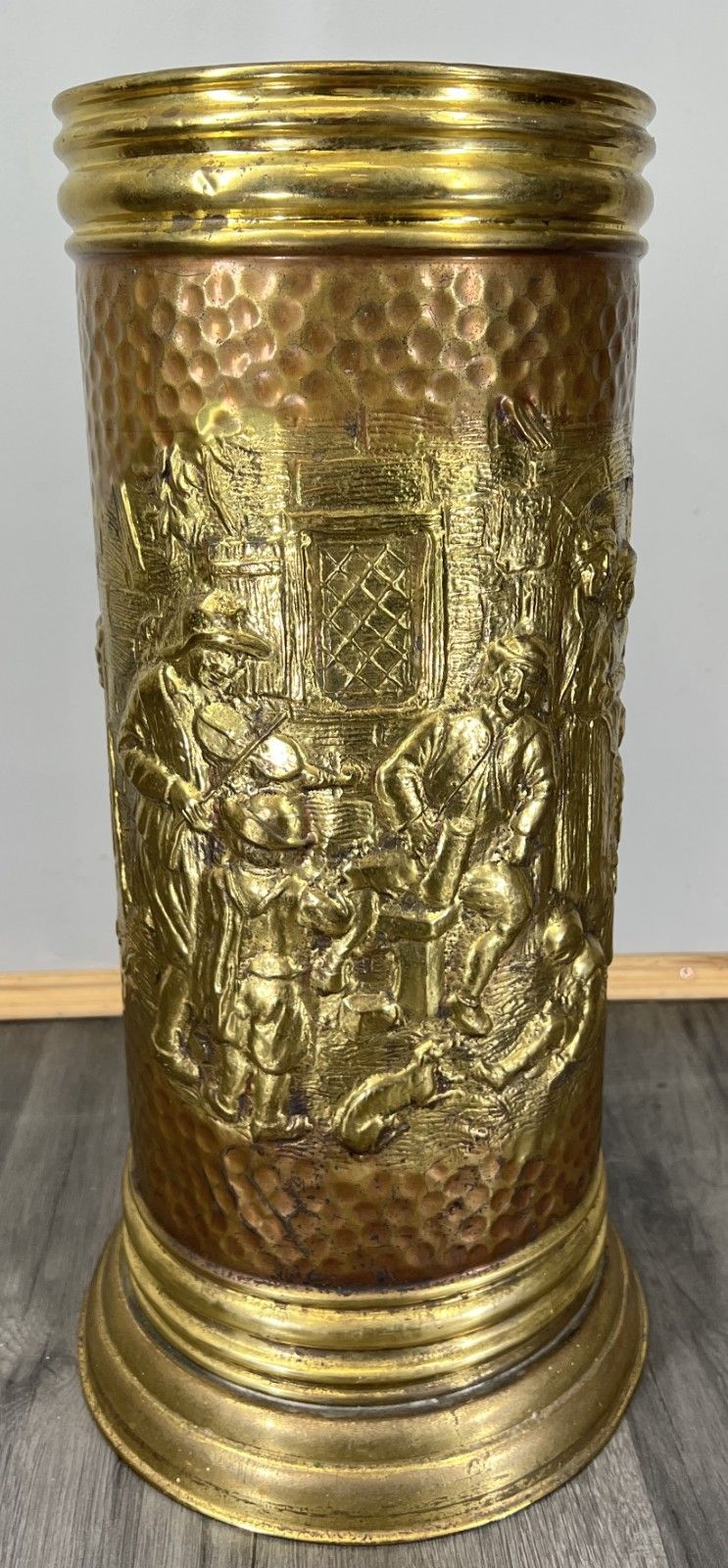 Umbrella Stand Vintage French Brass Carved Decorative Hallway Holder Lot 4687