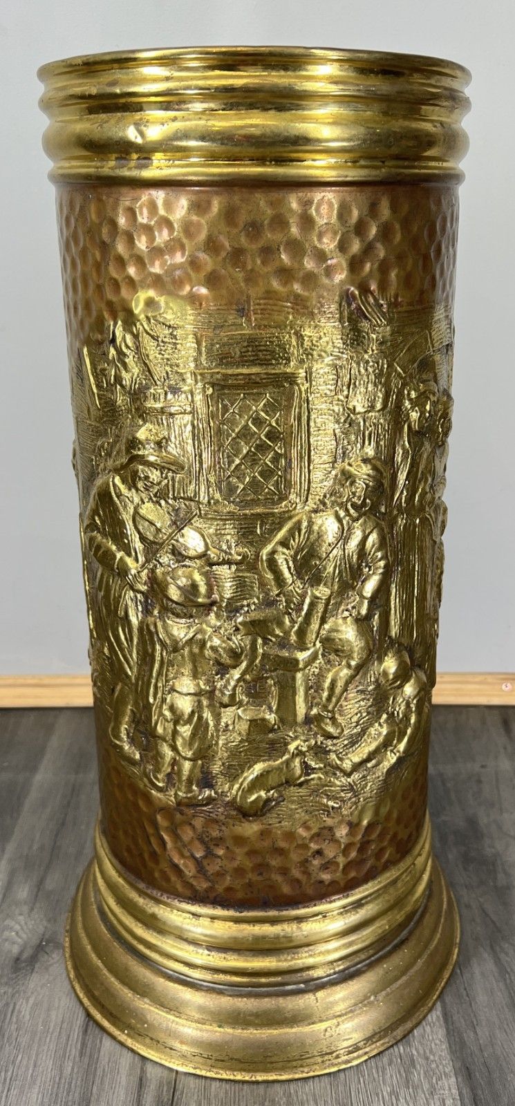 Umbrella Stand Vintage French Brass Carved Decorative Hallway Holder Lot 4687 photo buy