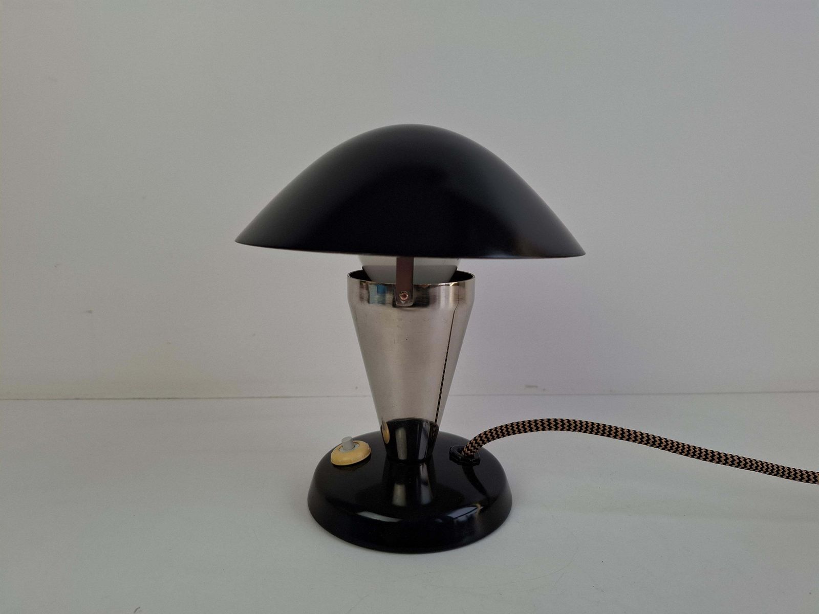photo furniture Bauhaus Mushroom Table Lamp With Adjustable Shade, Czechoslovakia, 1930s