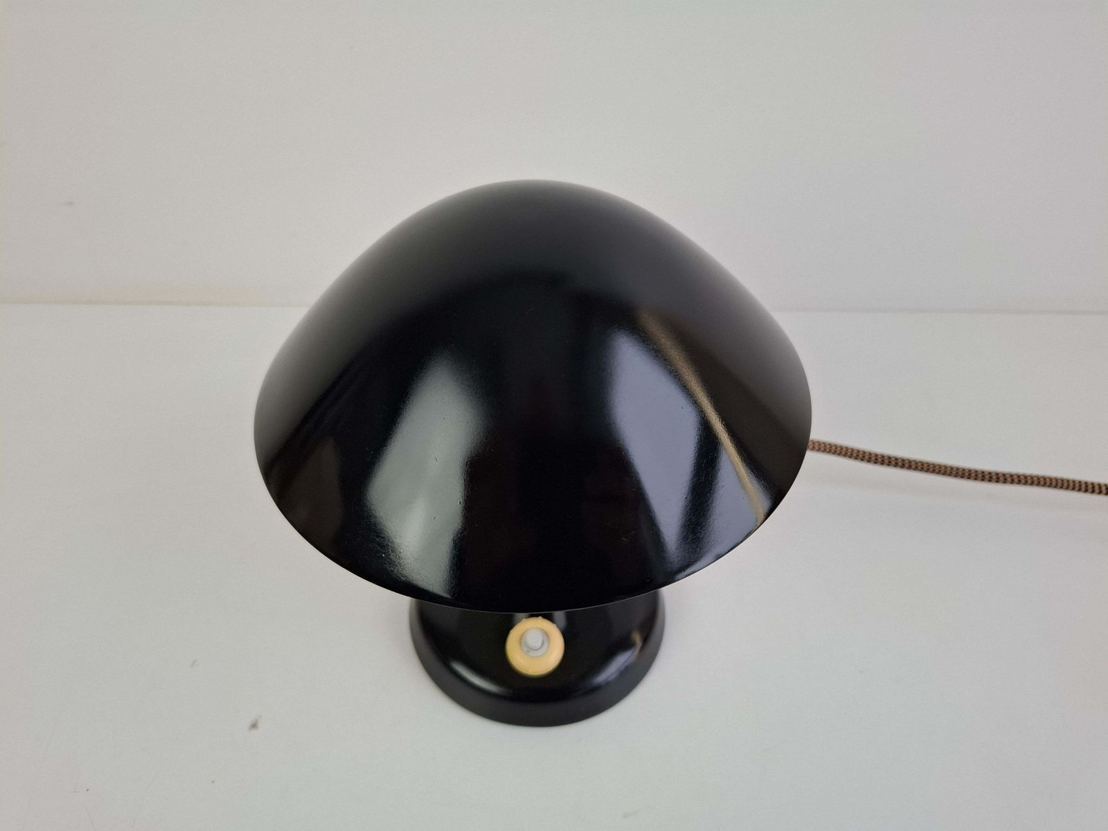 photo vinterior Bauhaus Mushroom Table Lamp With Adjustable Shade, Czechoslovakia, 1930s