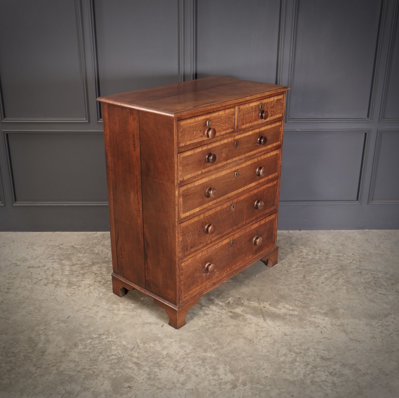 George III Oak Chest Of Drawers photo 1035.0