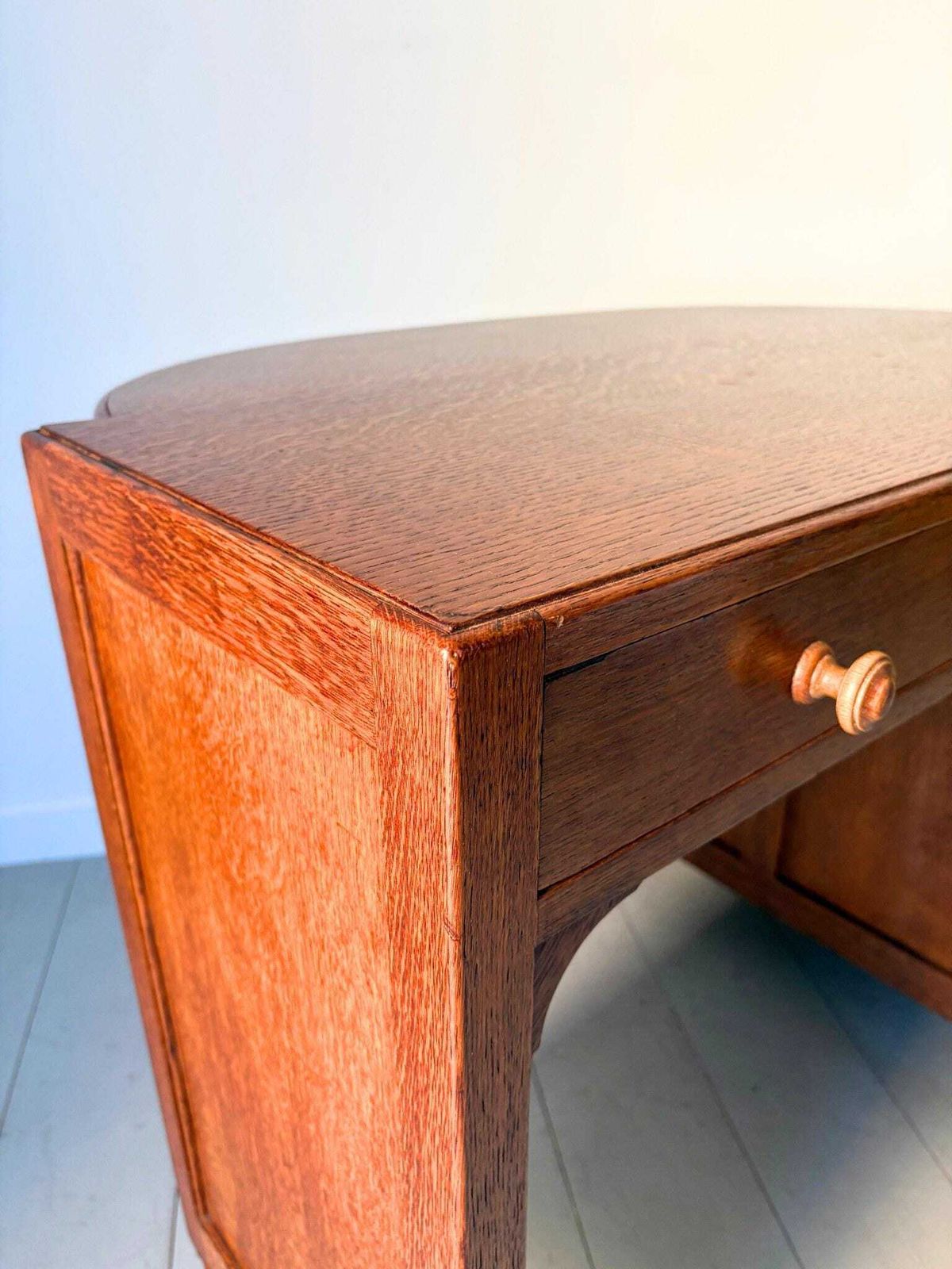 photo furniture Art Deco Oak Desk By Heals Of London, 1930s