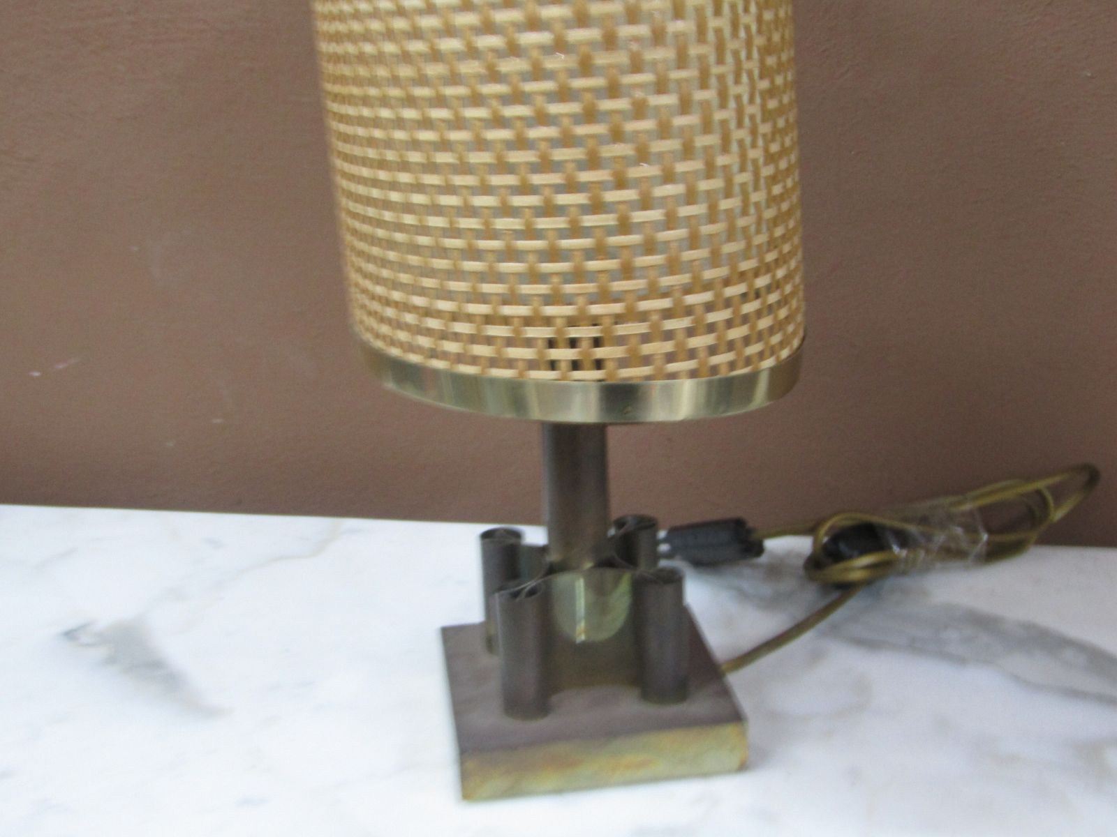 Abat Jours In Brass And Vimini photo 300.0