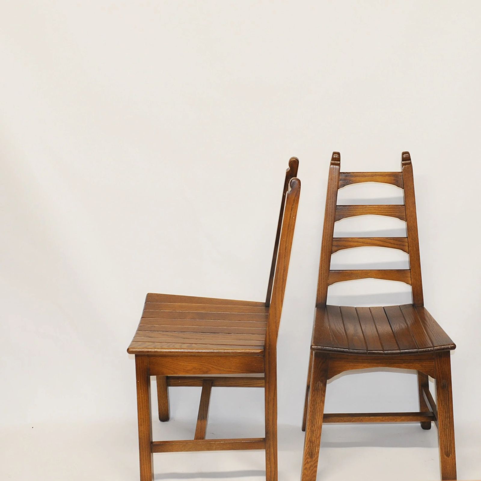 Vintage Arts And Crafts Style Dining Chairs By Webber, 1950s, Set Of 4 photo for sale