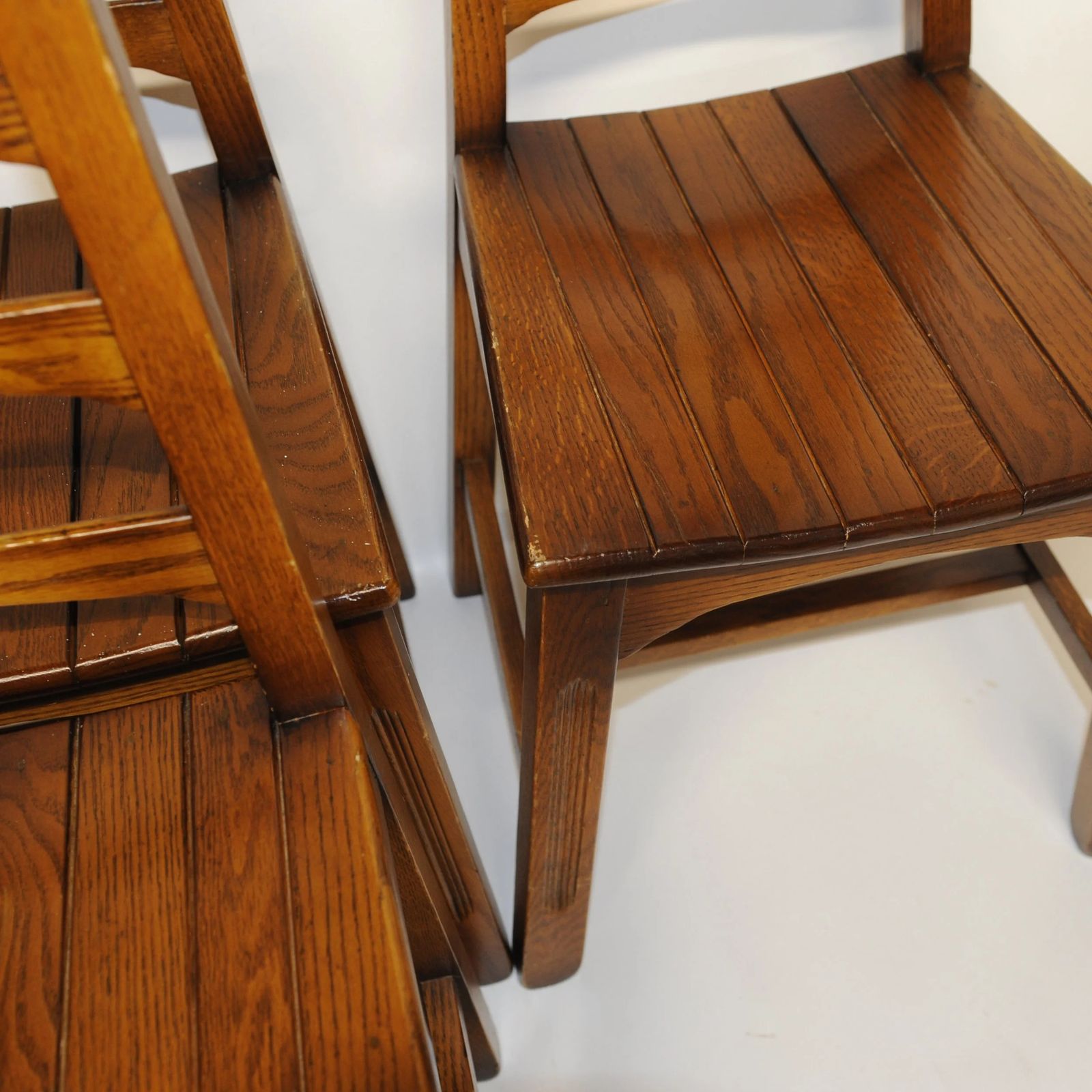 photo for sale Vintage Arts And Crafts Style Dining Chairs By Webber, 1950s, Set Of 4