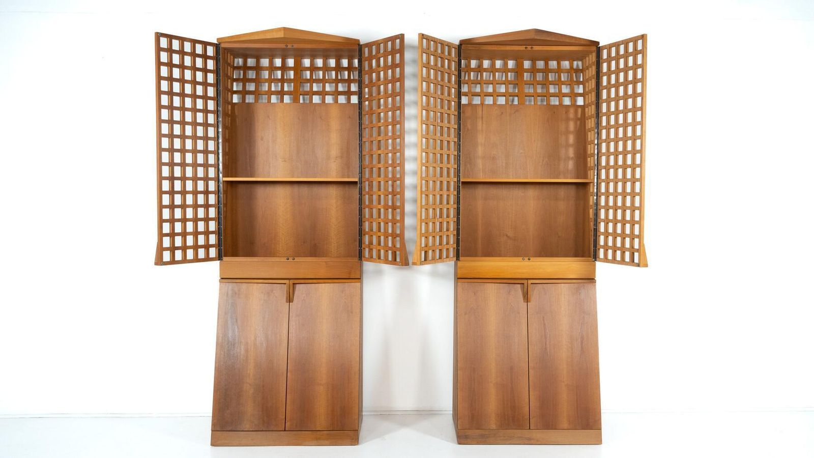 Furniture Mid Century Bookcase By Adriano & Paolo Suman, Giorgetti, 1980s   2 Available photo